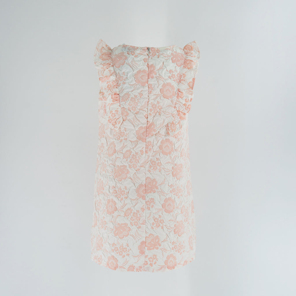 Dress Peach - Floral Frill-27002