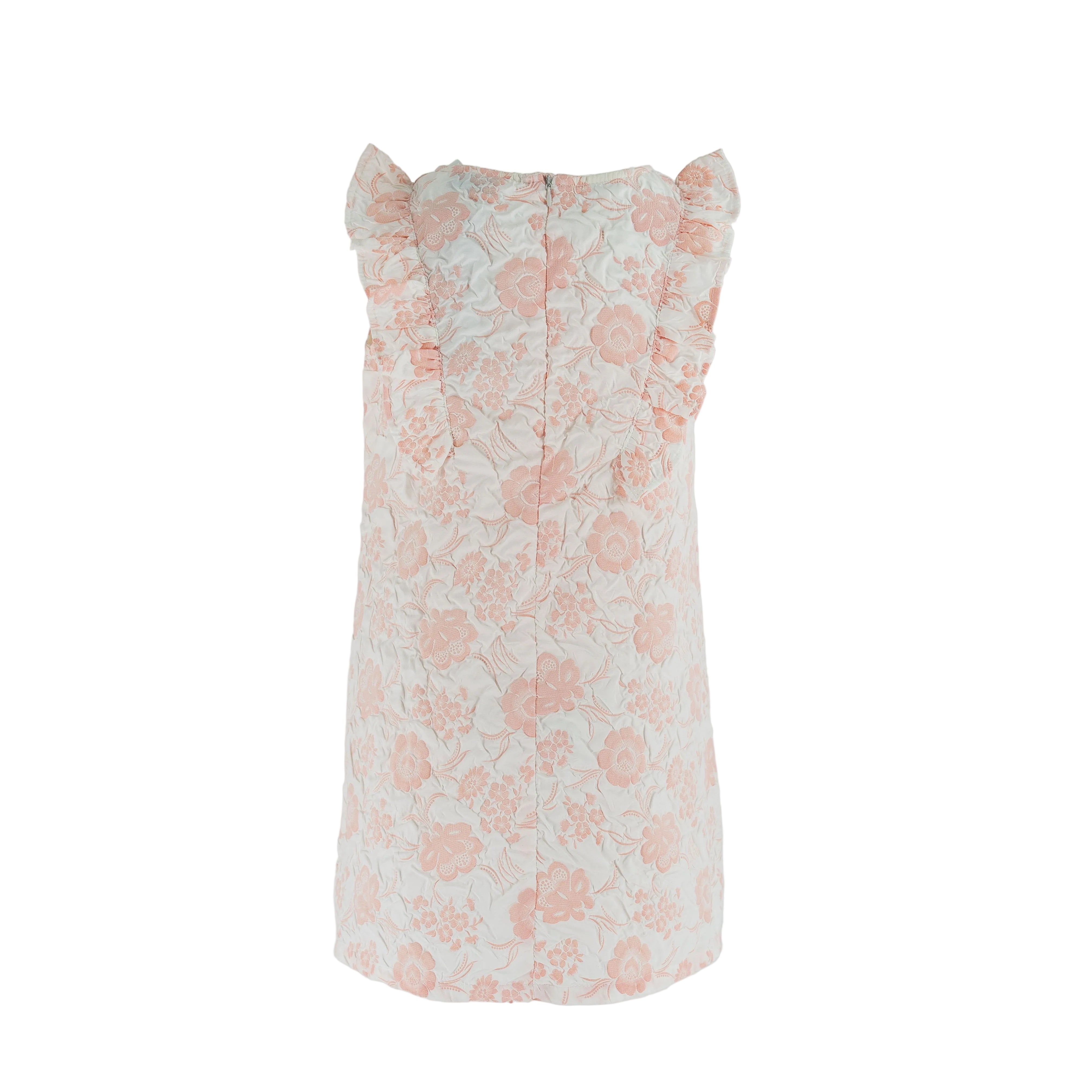 Dress Peach - Floral Frill-27002