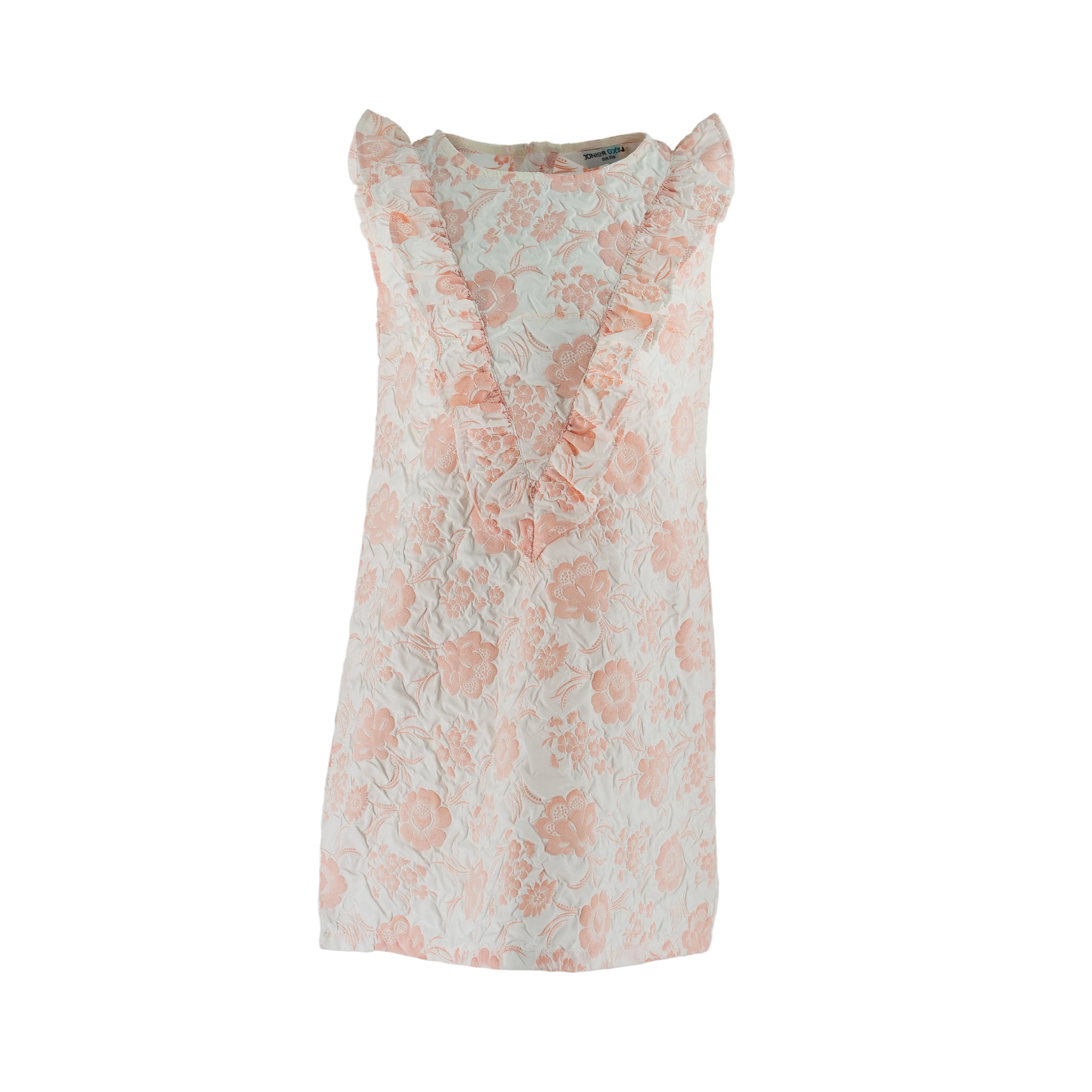 Dress Peach - Floral Frill-27002