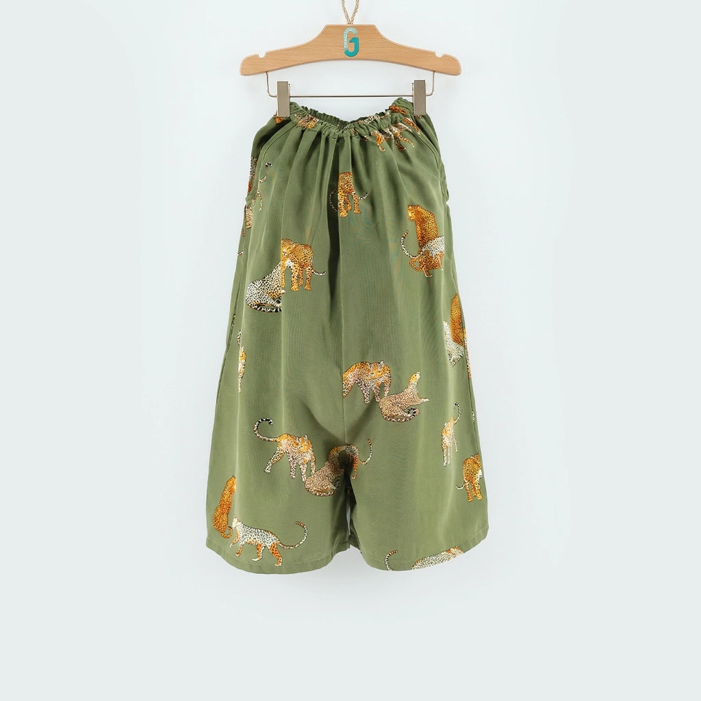 Dungaree Green - Tiger print - Strappy-27337
