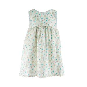 Dress White - Butterflies & Flowers Printed-27390