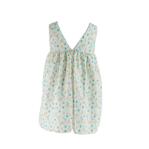 Dress White - Butterflies & Flowers Printed-27390