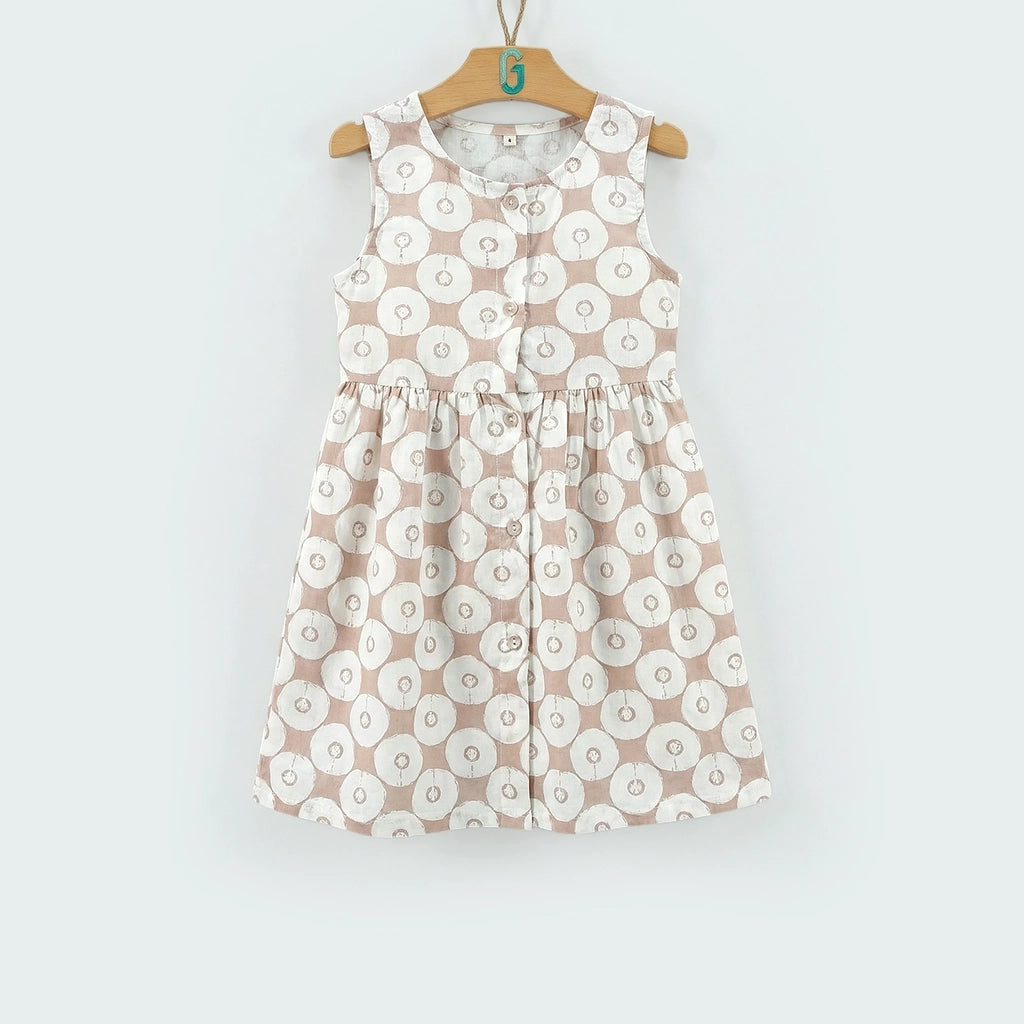 Dress Maroon - White flowers printed-27407