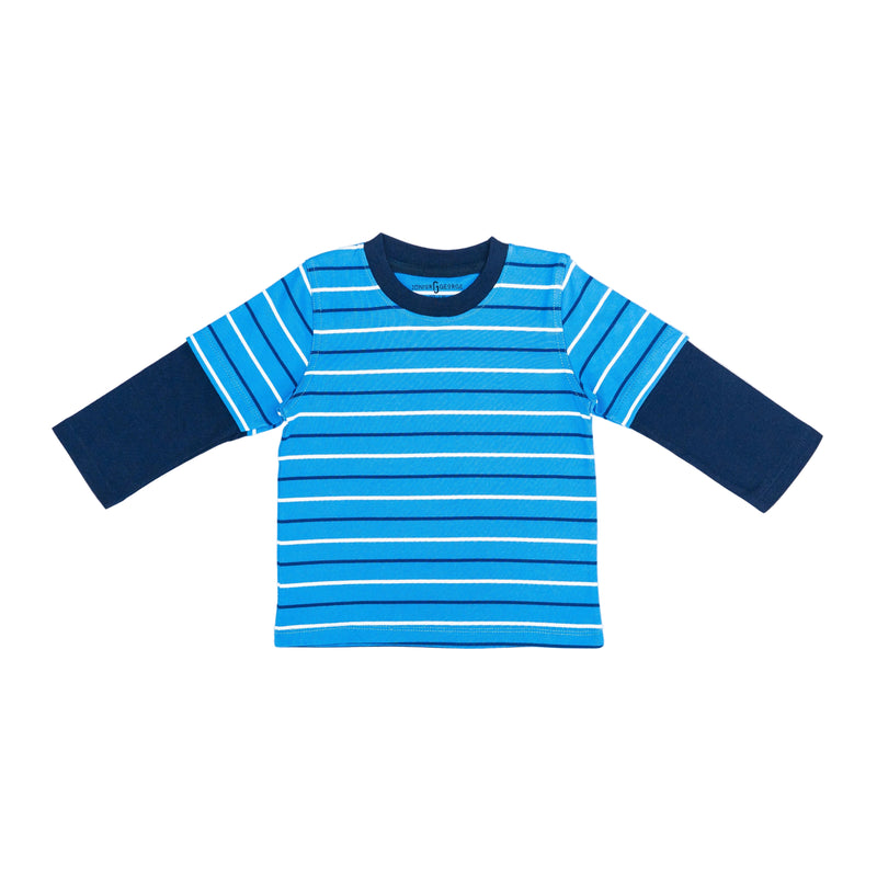 Crewneck Blue - White, N.blue Stripes - Long sleeve-27665