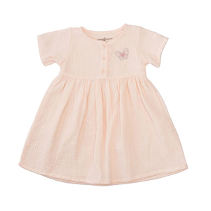 Dress Knit Pink With Butter Fly Attached-27706