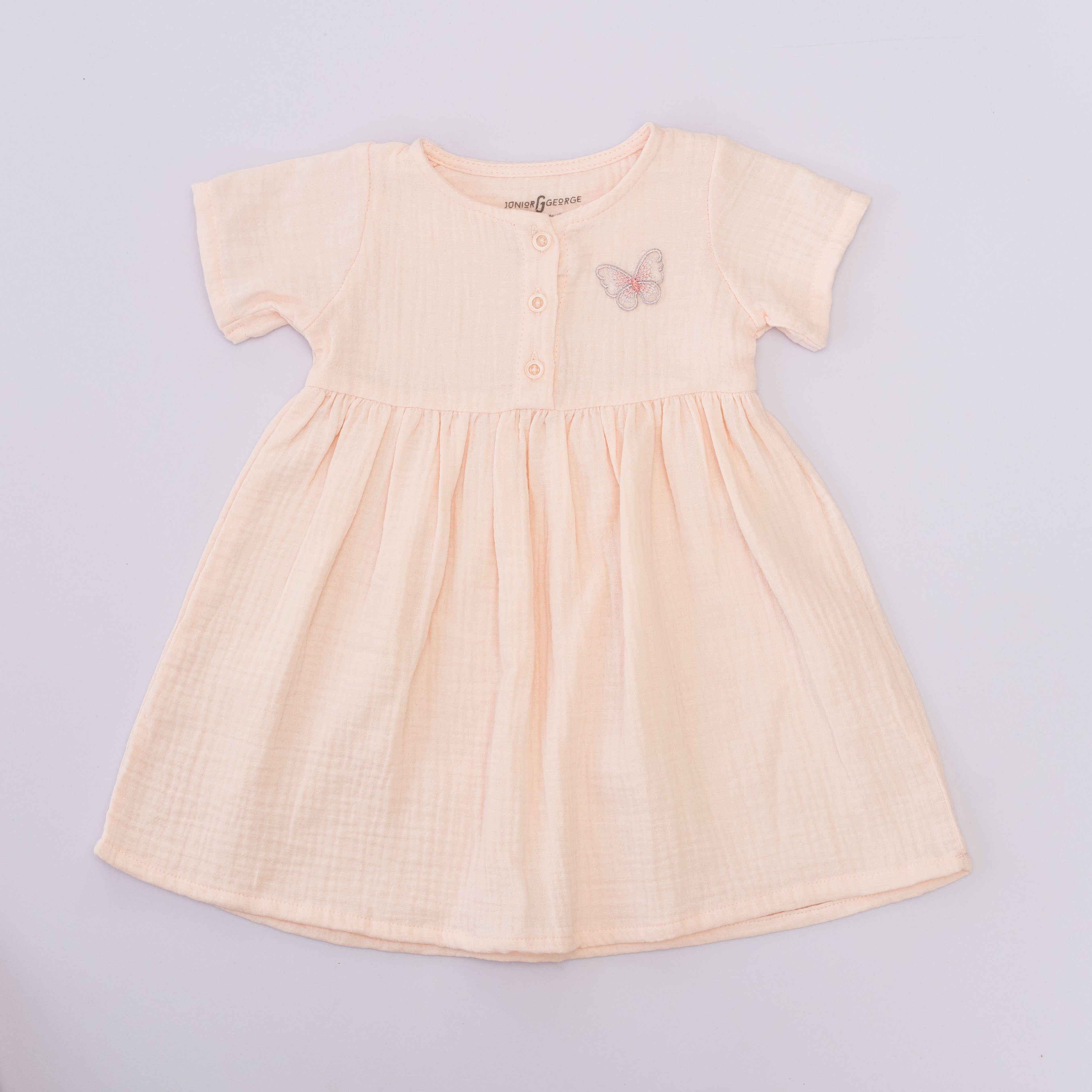 Dress Knit Pink With Butter Fly Attached-27706