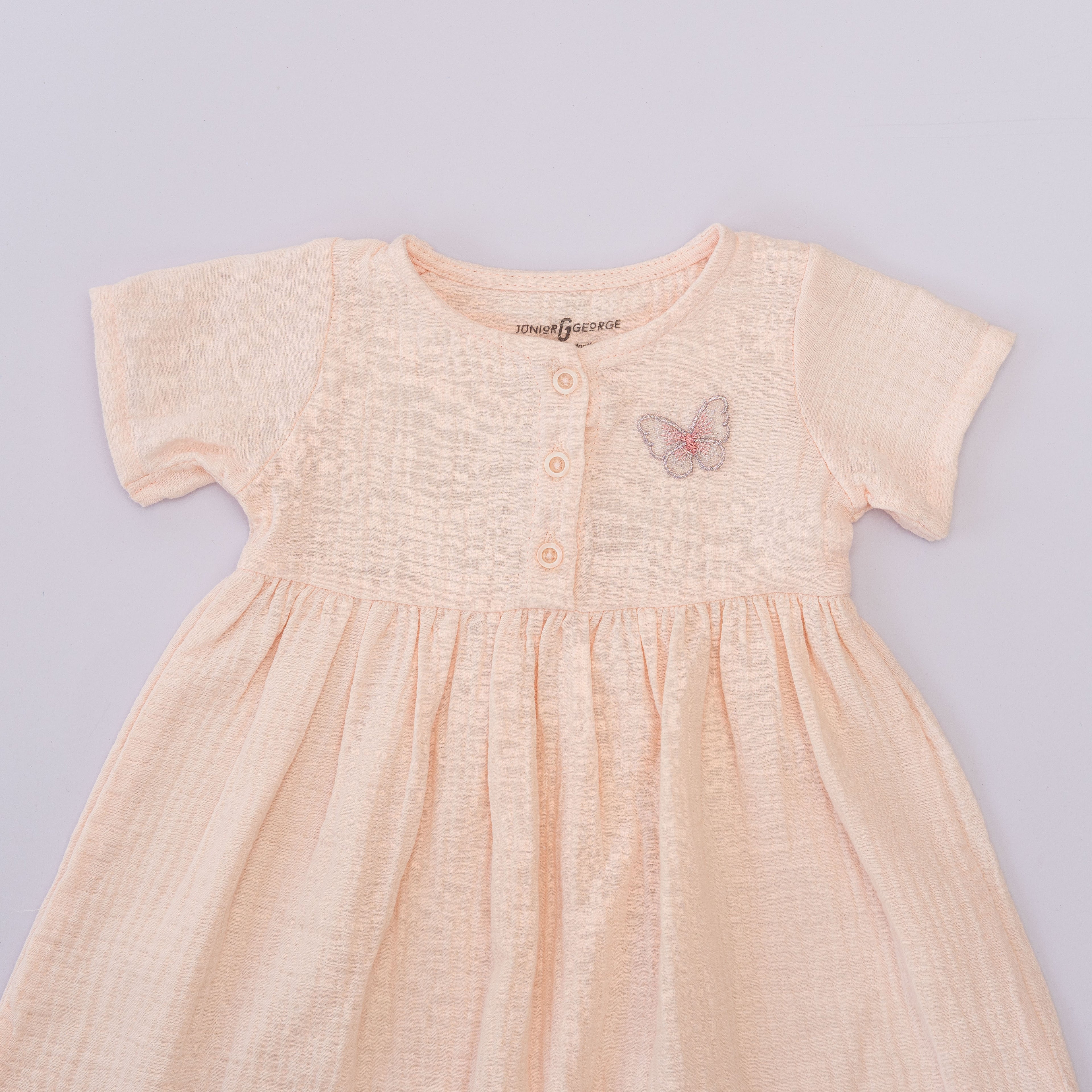 Dress Knit Pink With Butter Fly Attached-27706