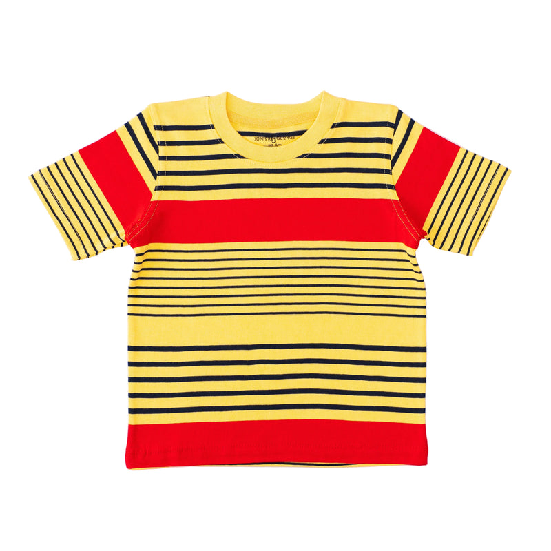 Crew Neck Stripes Yellow/Red/Navy Blue-27720