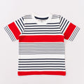 Crewneck White - N.blue, Red Stripes-27721