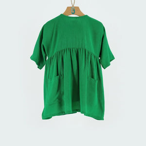 Dress Silk Green Long Sleeves-27739