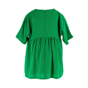 Dress Silk Green Long Sleeves-27739