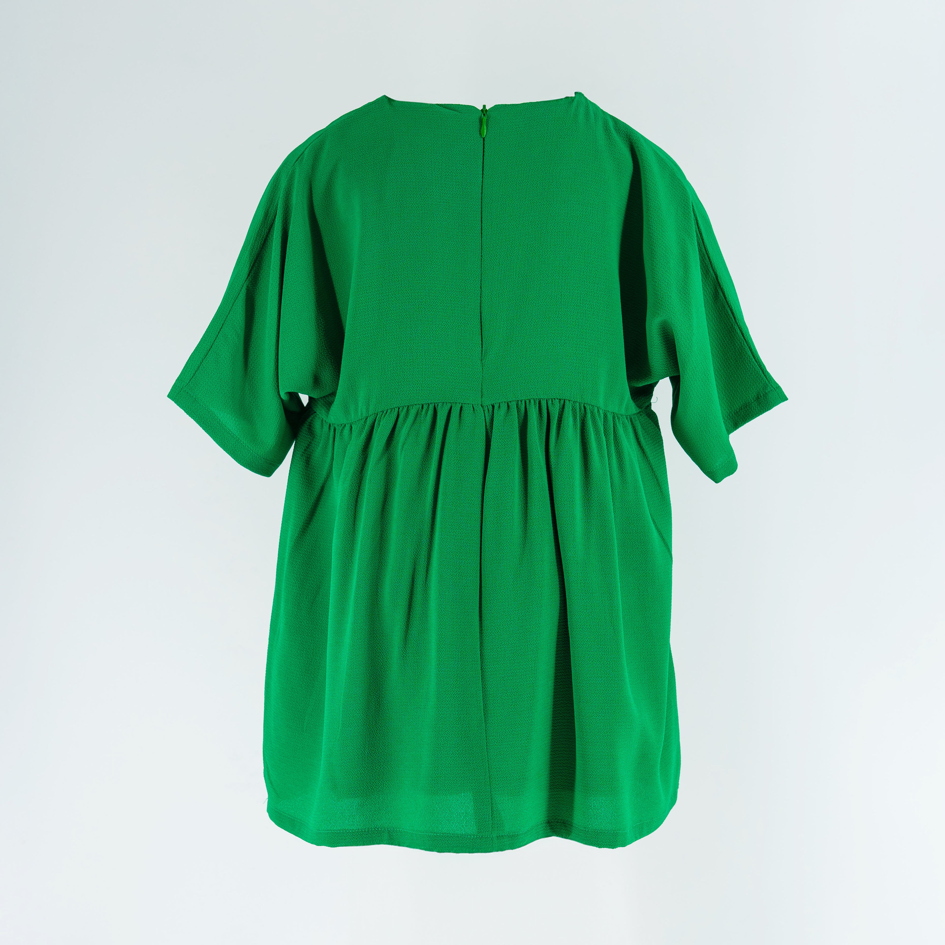 Dress Silk Green Long Sleeves-27739
