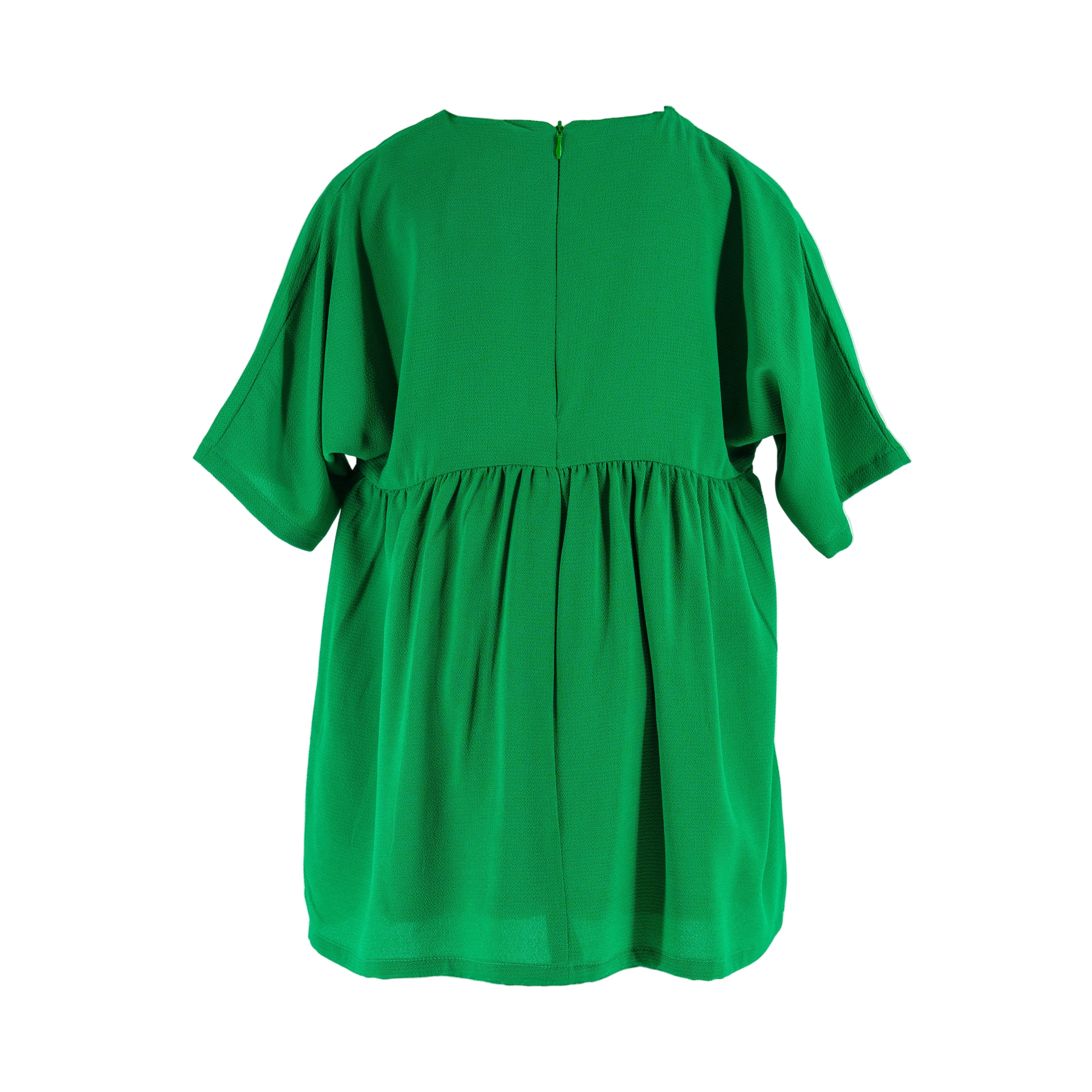 Dress Silk Green Long Sleeves-27739