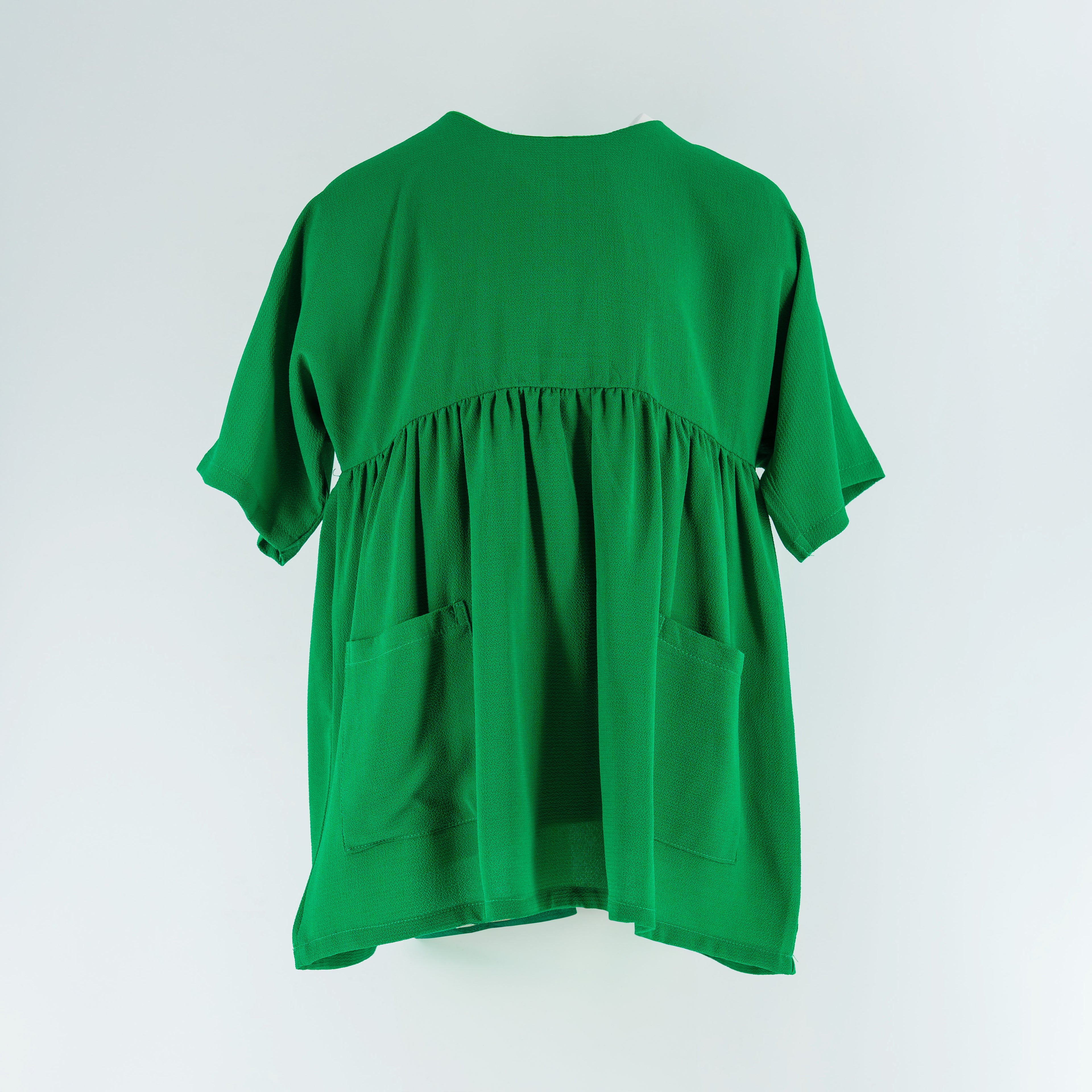 Dress Silk Green Long Sleeves-27739