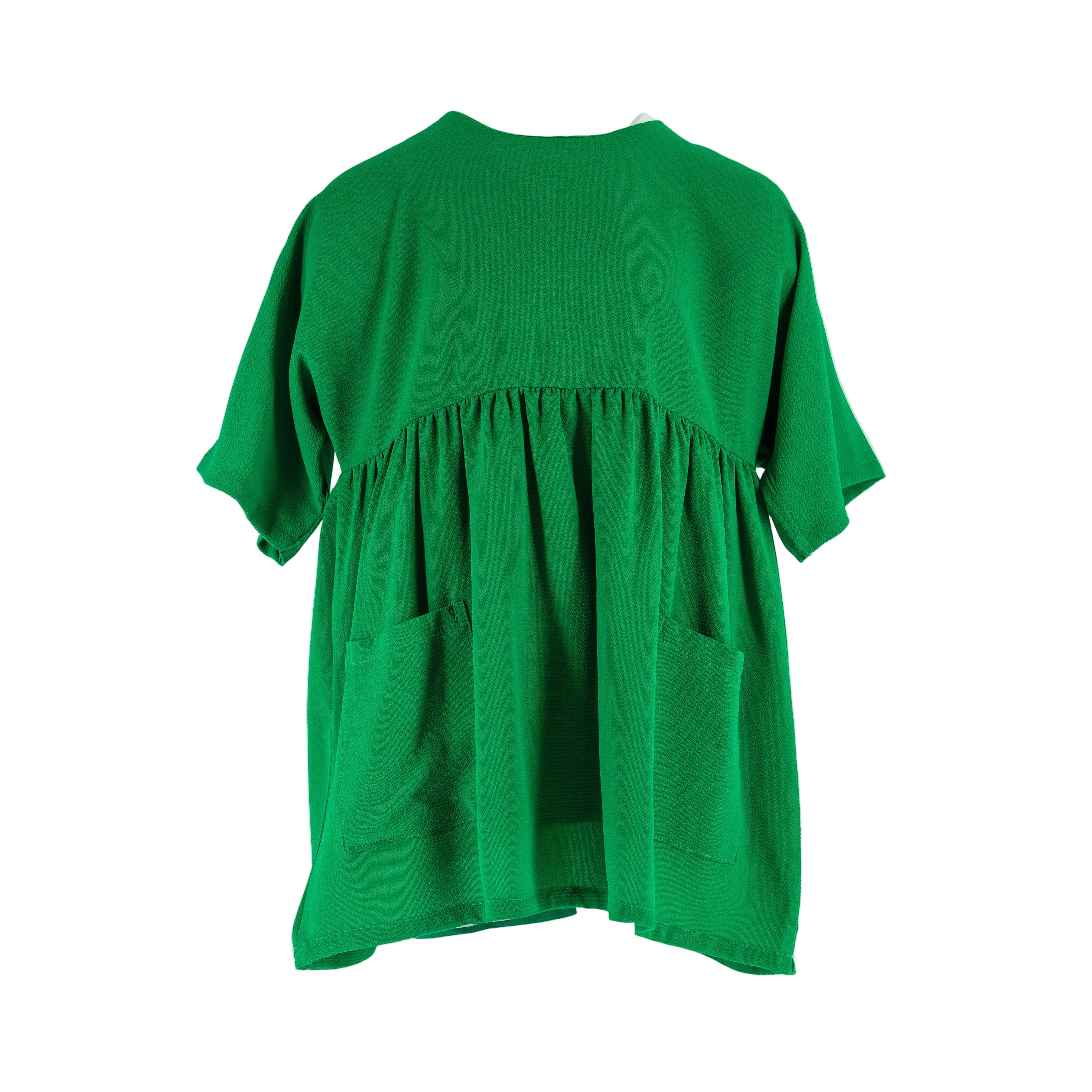 Dress Silk Green Long Sleeves-27739