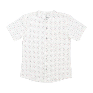 Shirt Off-white- Black,red triangles printed-27776