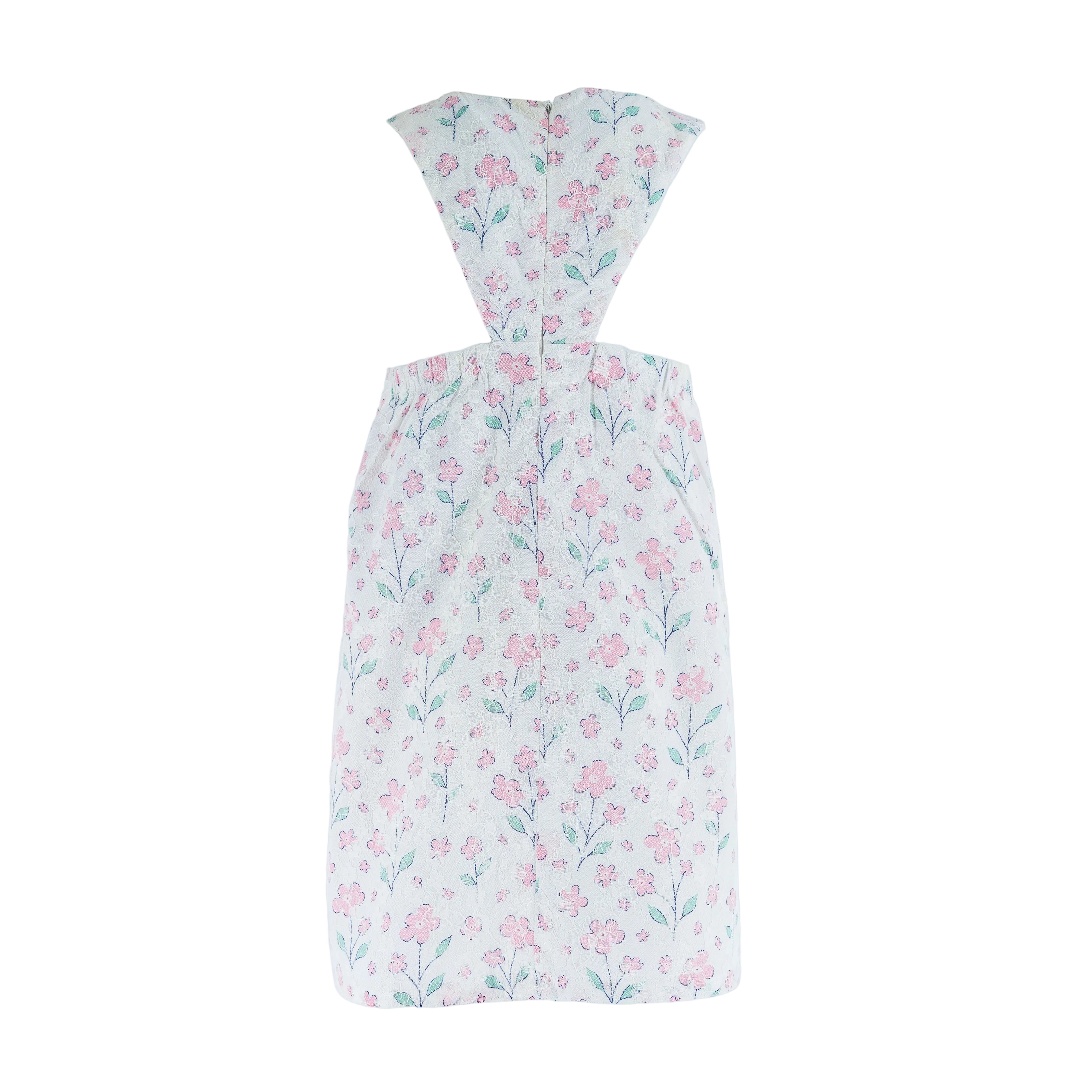 Dress Lace White - Pink Flowers-27782