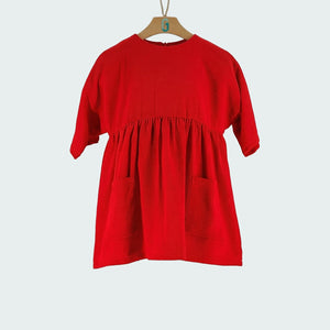 Dress silk - Plain Red-27783