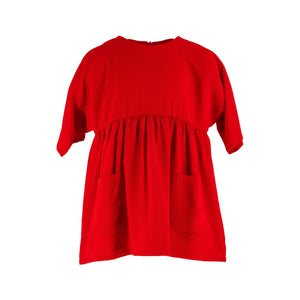 Dress silk - Plain Red-27783