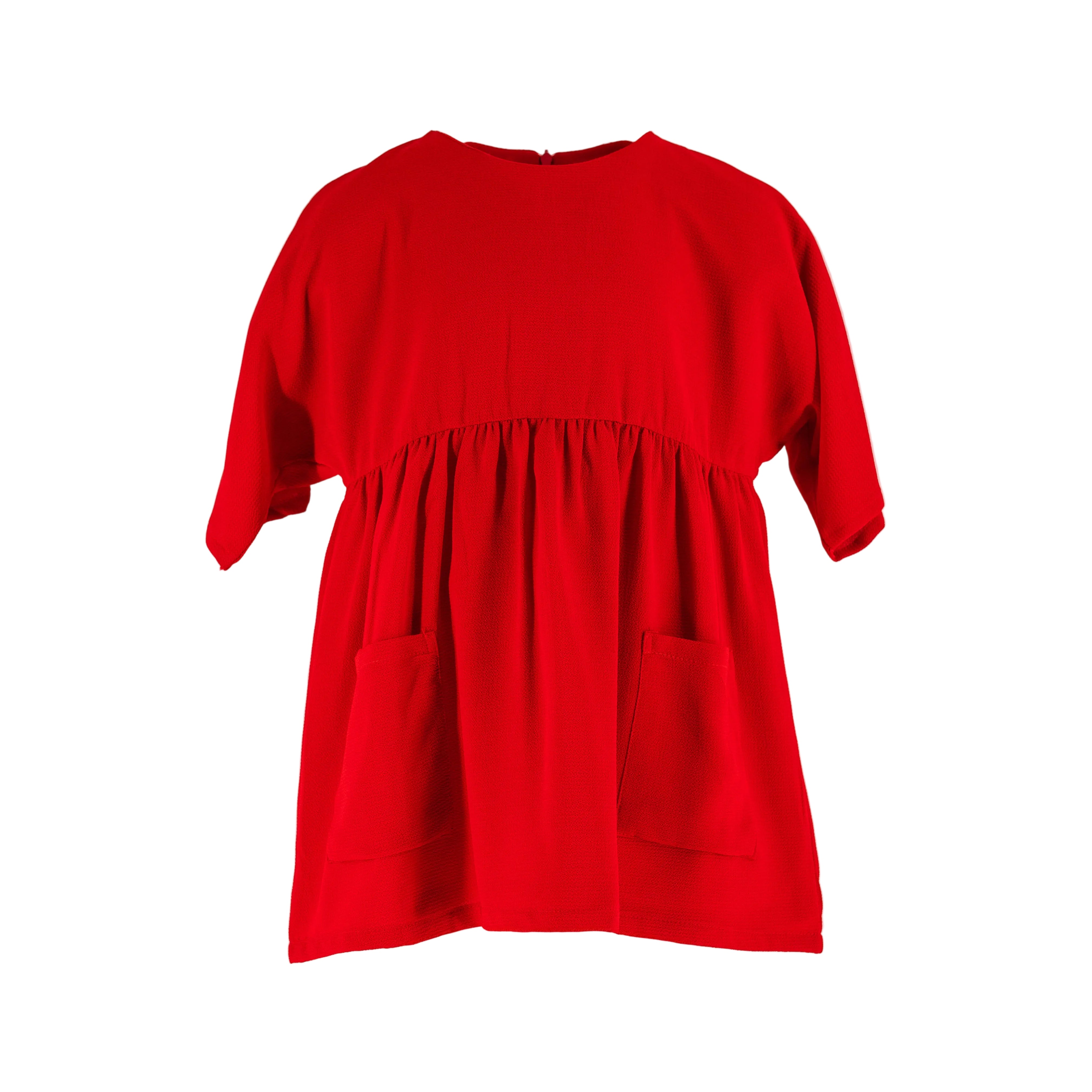 Dress silk - Plain Red-27783