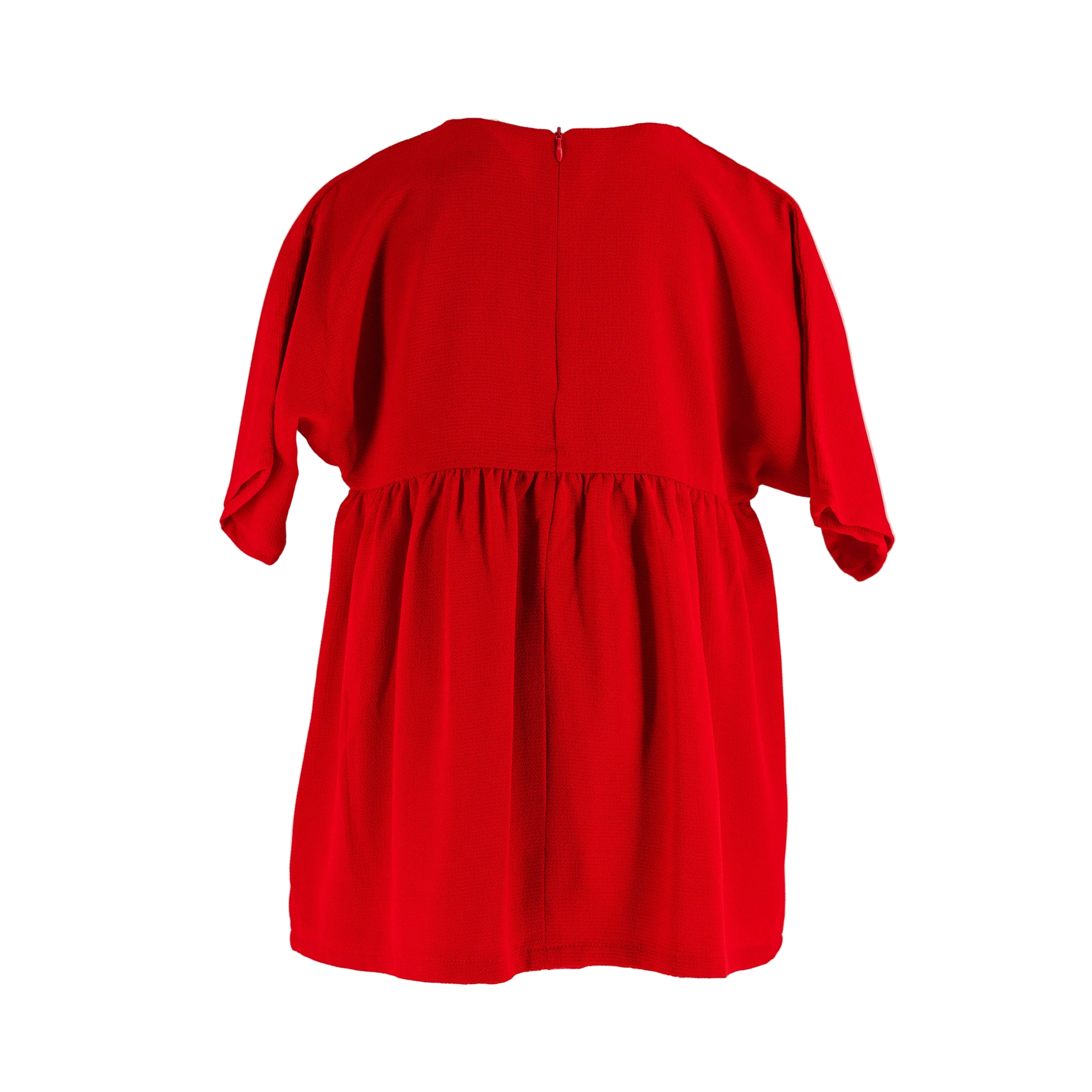 Dress silk - Plain Red-27783