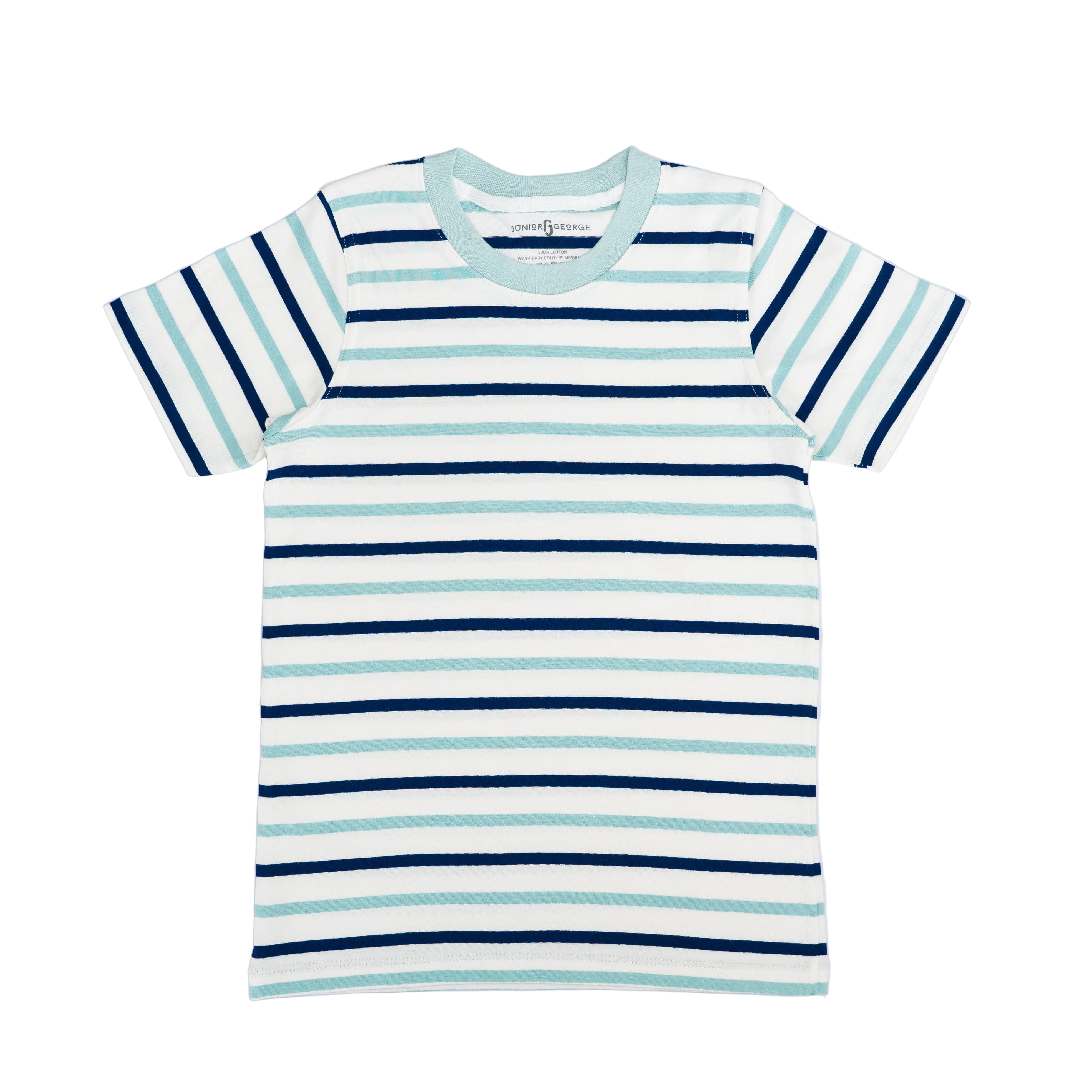 Crewneck L.blue,N.blue, White Stripes-27788