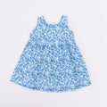 Dress Blue - Tiny flowers printed-27789