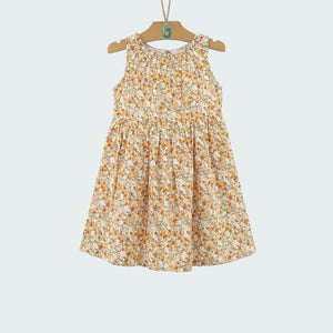 Dress Beige - Tiny flowers printed-27790