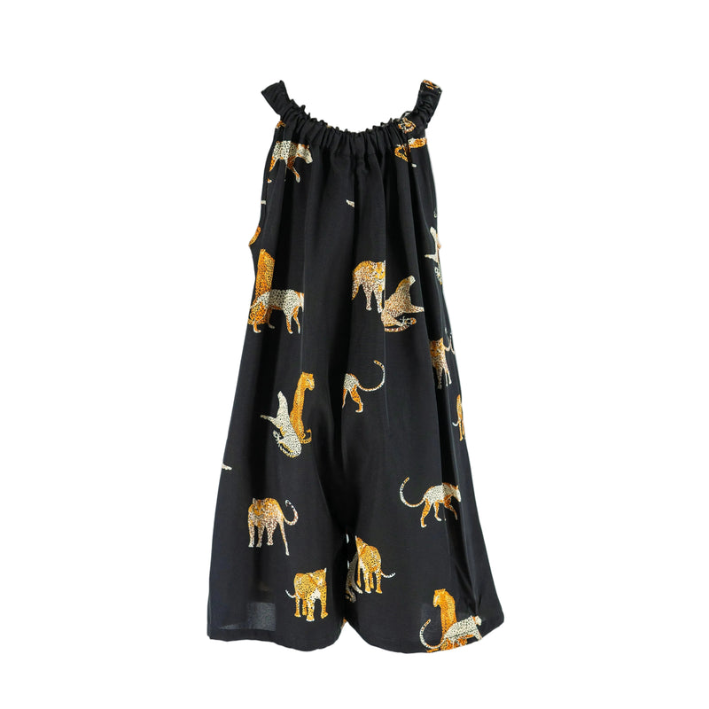 Dungaree Black - Tiger print - Strappy-27795