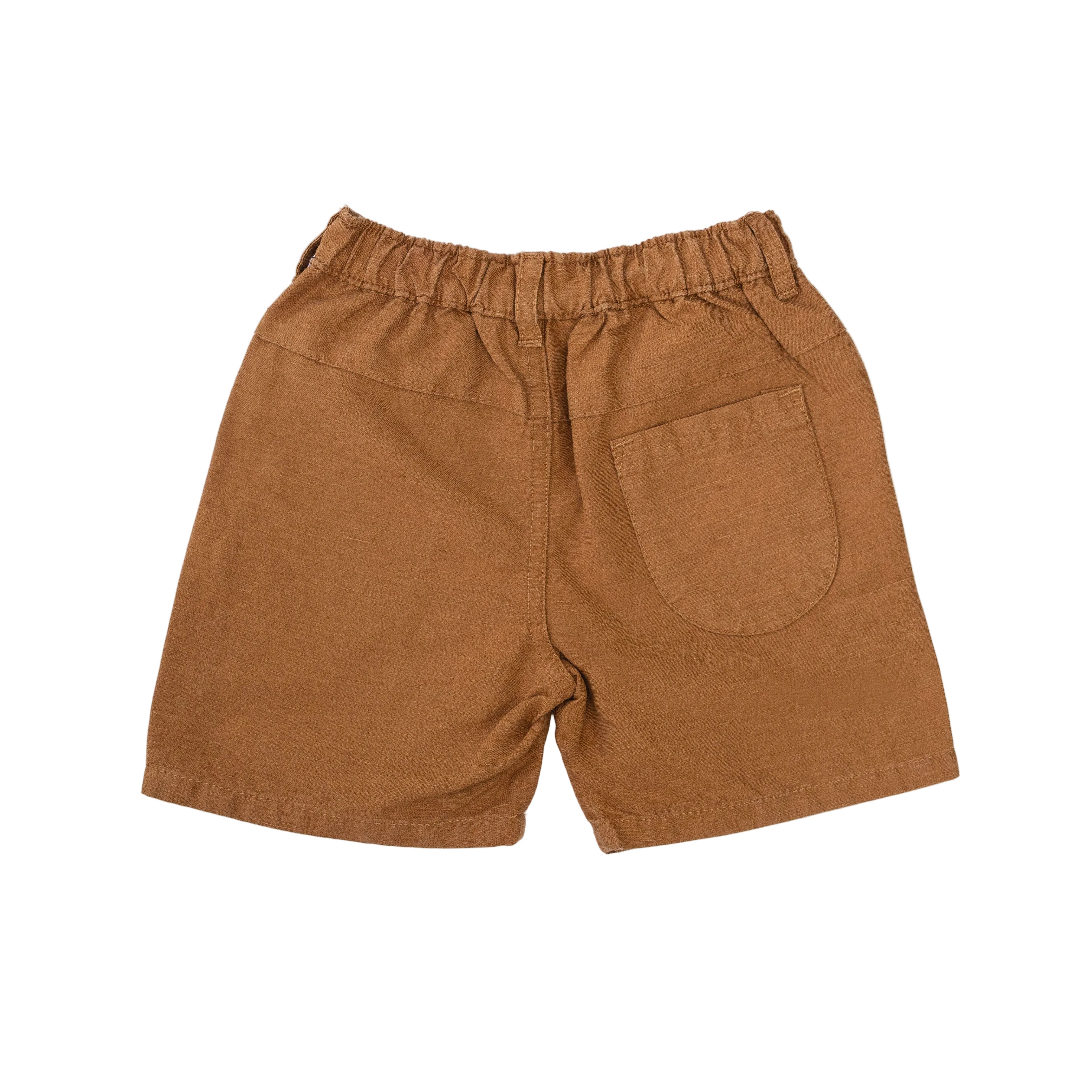 Short Linen - Mud Brown-27804