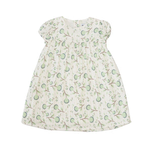 Dress white Green Olives printed-27832