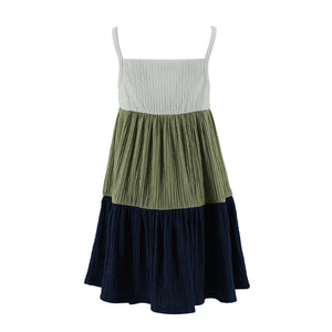 Dress white,green,blue - Strappy-27838
