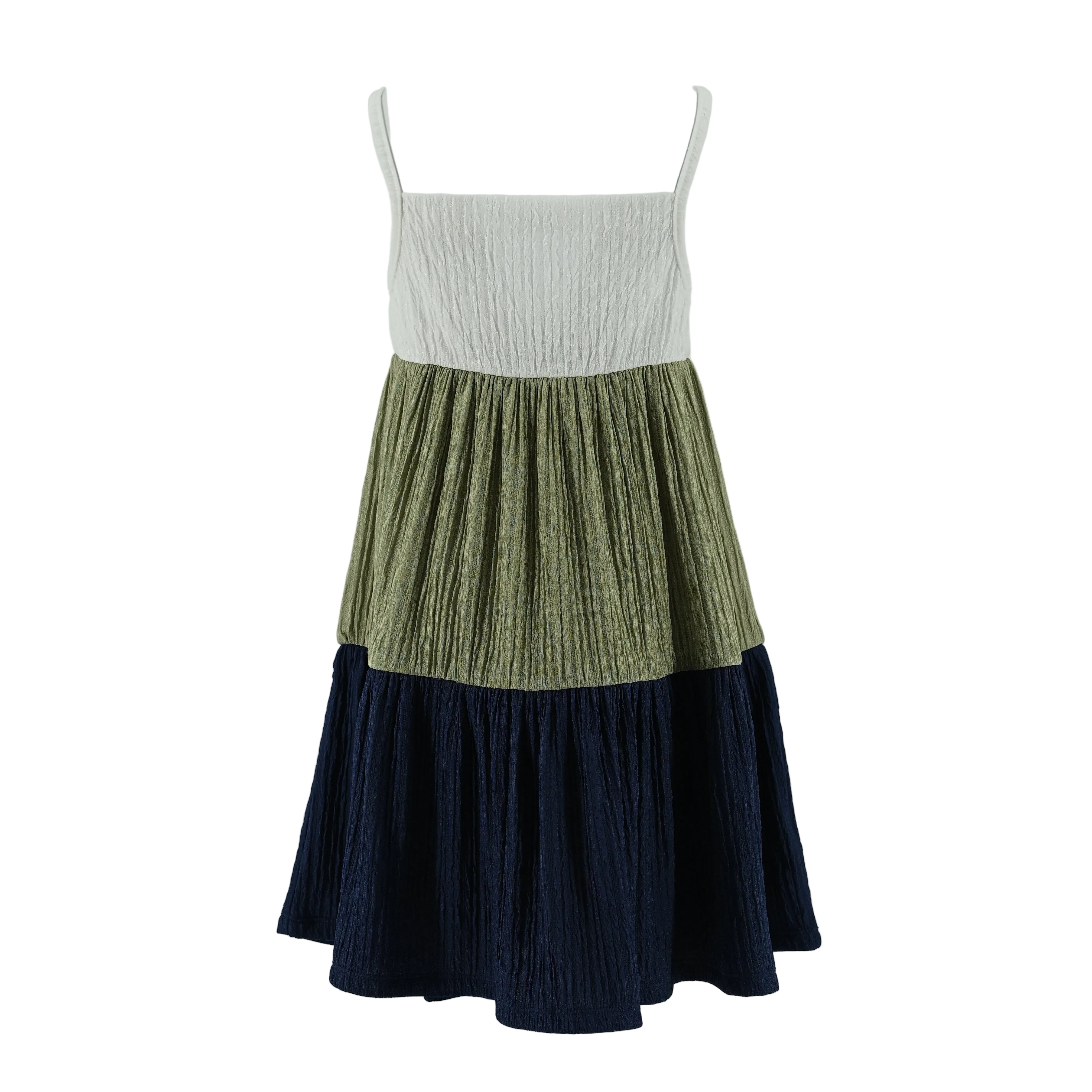 Dress white,green,blue - Strappy-27838