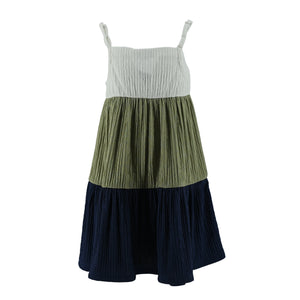 Dress white,green,blue - Strappy-27838