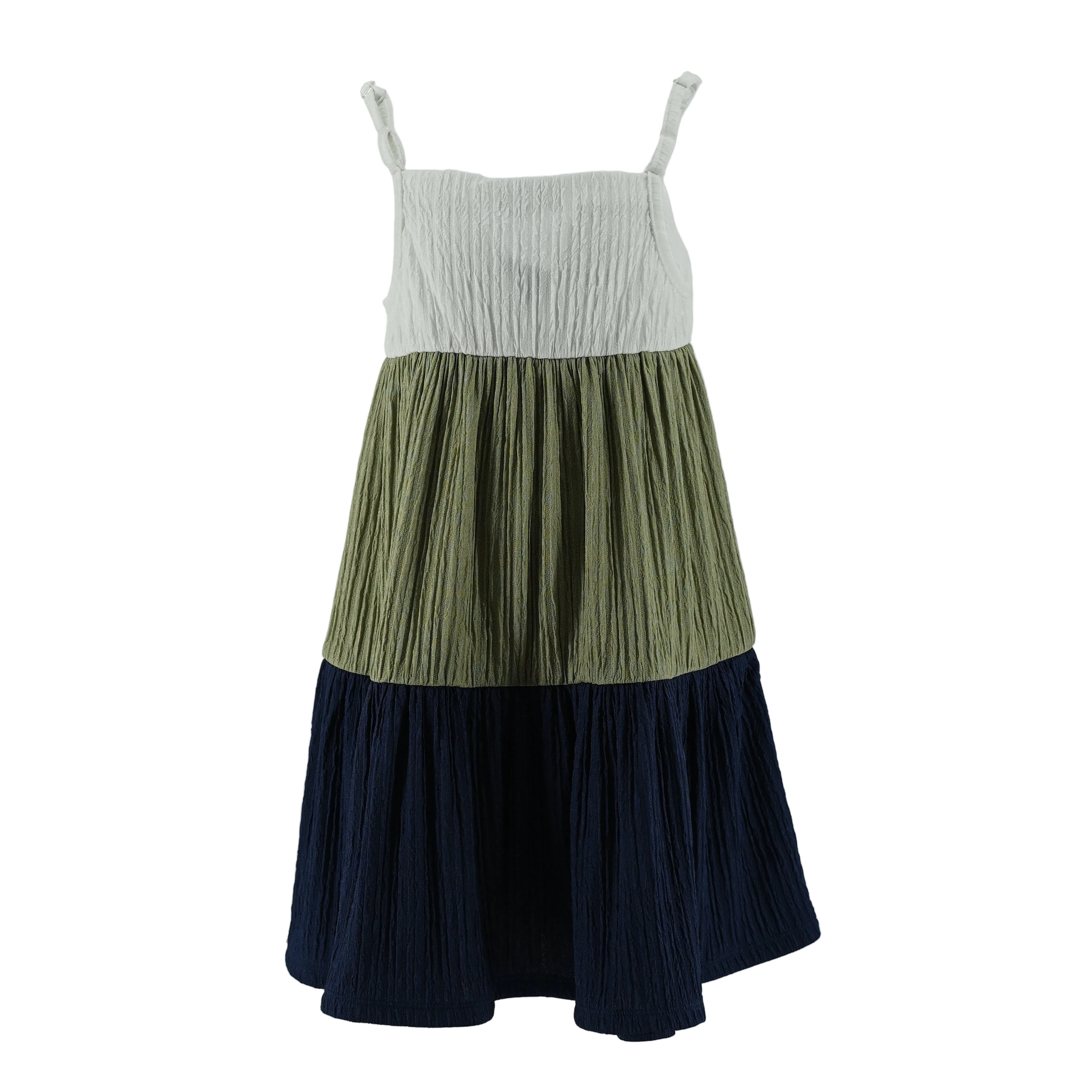 Dress white,green,blue - Strappy-27838