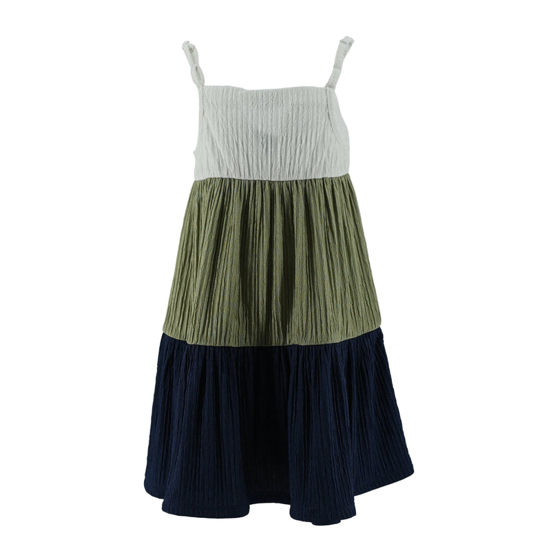 Dress white,green,blue - Strappy-27838