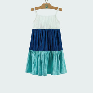 Dress white,navy blue,ice blue - Strappy-27839