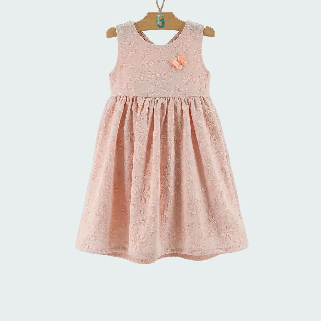 Dress Pink - Embosed, back crossed-27859