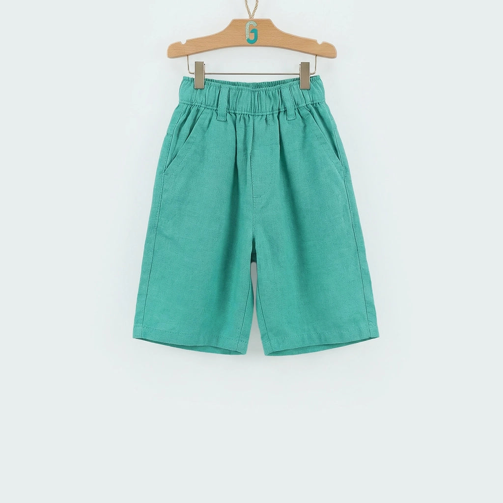 Short Linen - Green-27878
