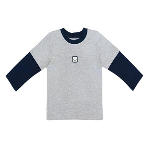Crewneck Long Sleeve Smile Badge-27891