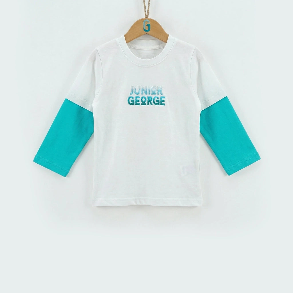 Crewneck White - Junior George - Long Sleeve-27895