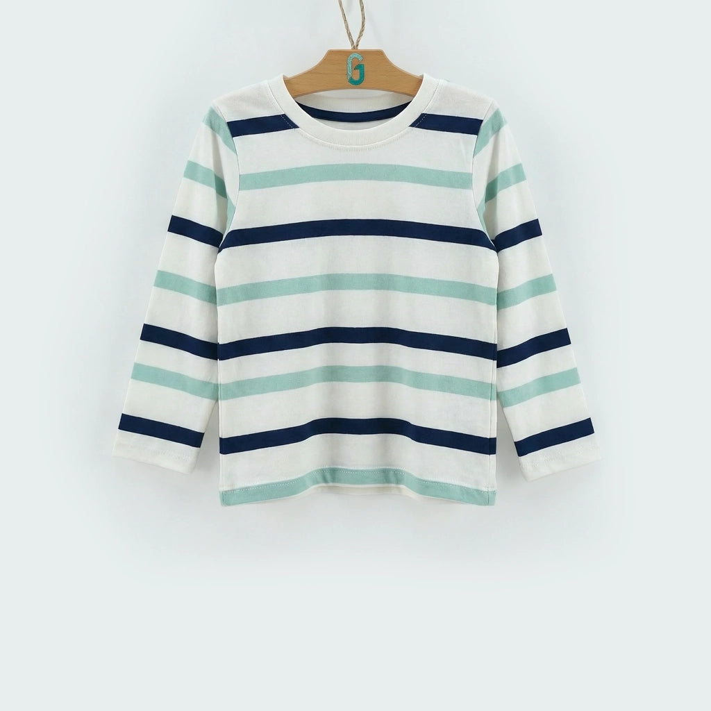 Crewneck Long Sleeve Stripe (OW/NB/MG)-27909