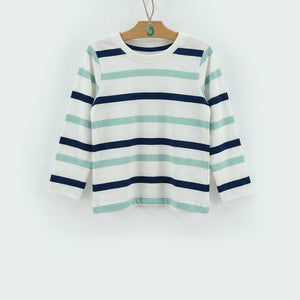 Crewneck Long Sleeve Stripe (OW/NB/MG)-27909