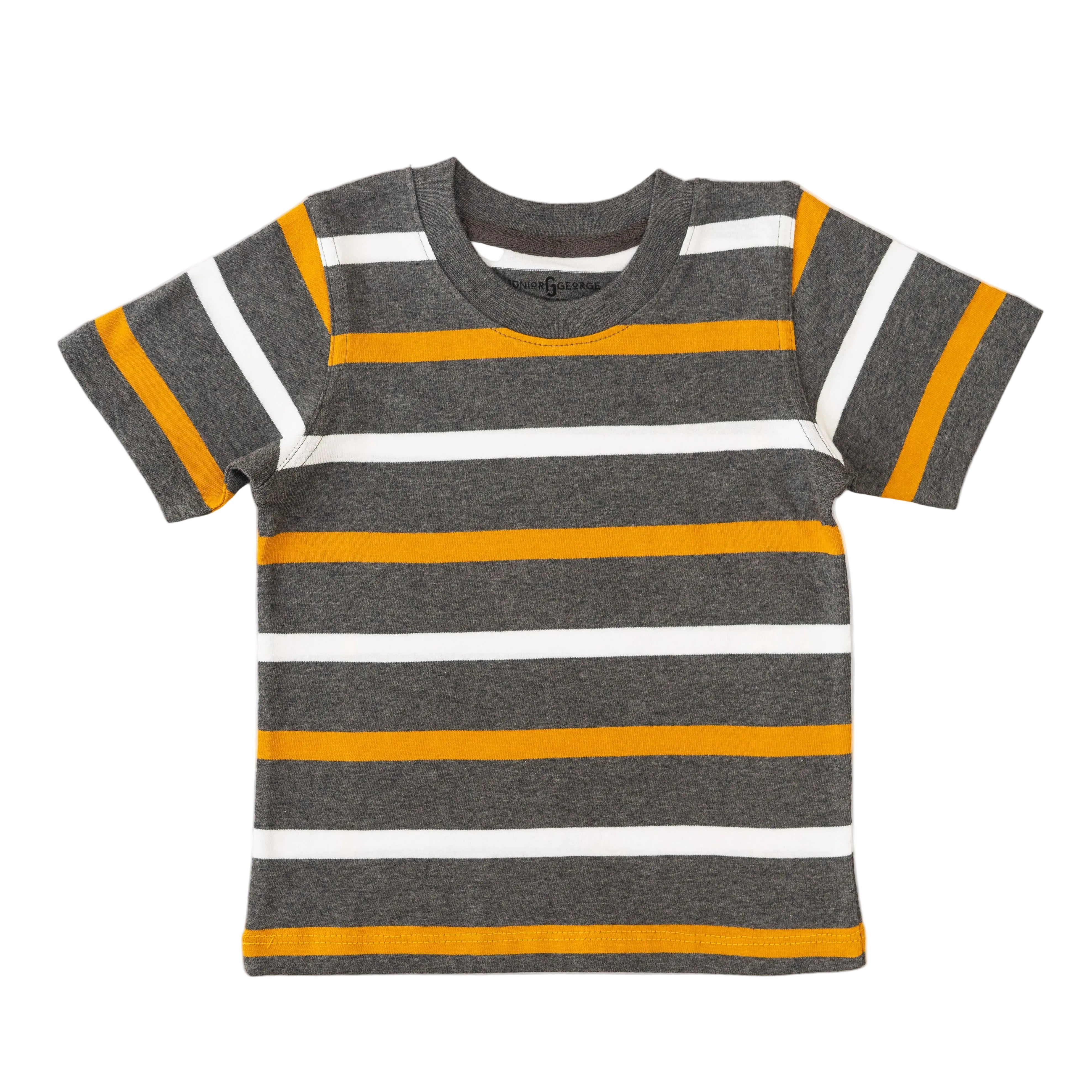 Crewneck Stripes Mustard White Gray - 27719