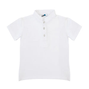 Chinese Collar T Shirt - White-27986