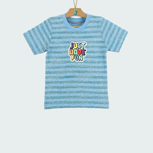 Crewneck Just Have Fun - Blue Grey Stripes-28005