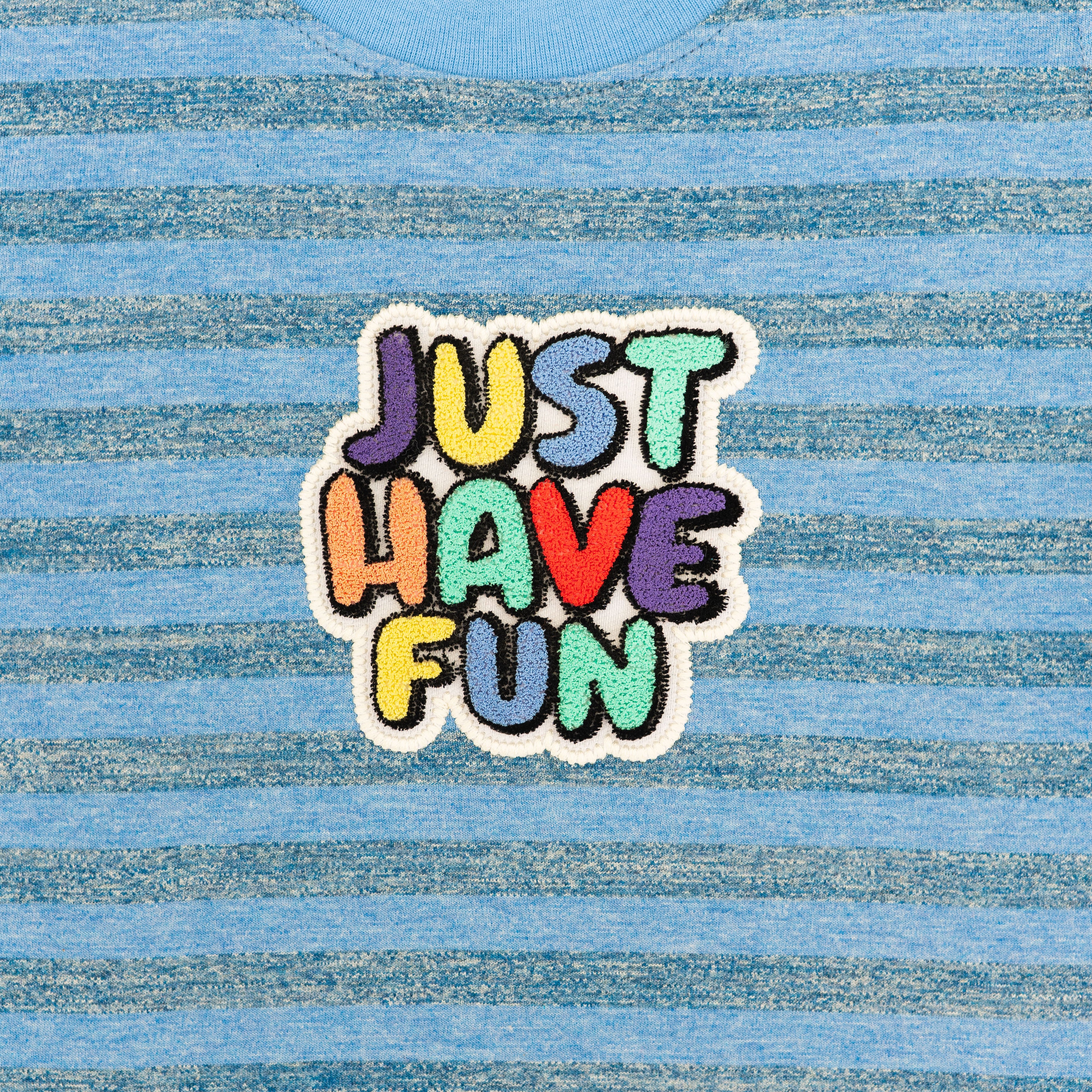 Crewneck Just Have Fun - Blue Grey Stripes-28005