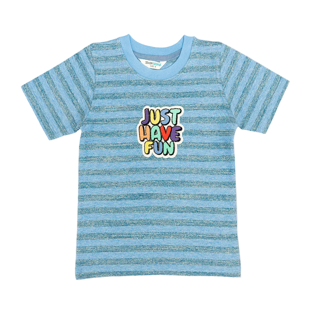 Crewneck Just Have Fun - Blue Grey Stripes-28005