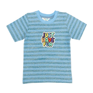 Crewneck Just Have Fun - Blue Grey Stripes-28005