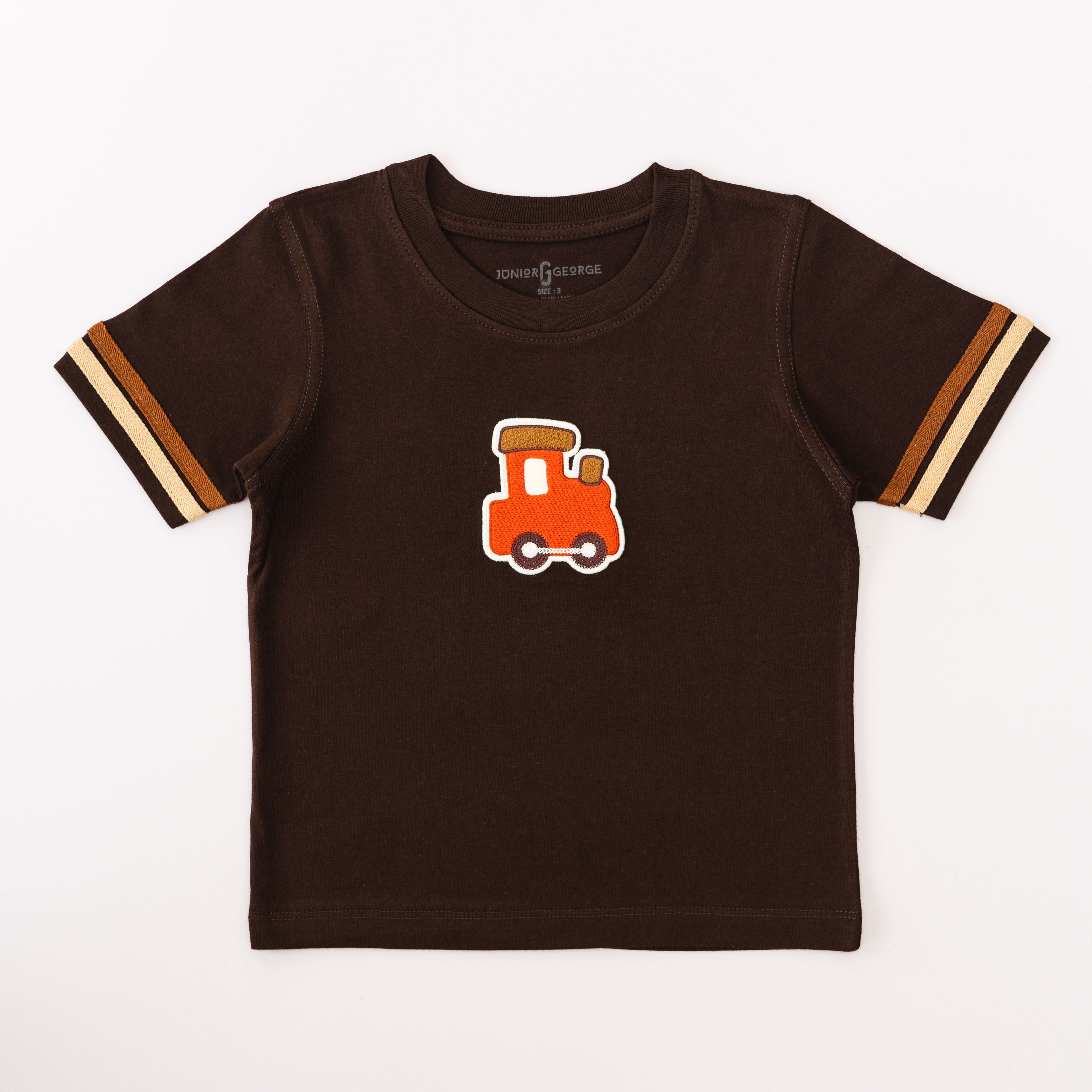 Crewneck - Coffee Brown With Train Badge-28012